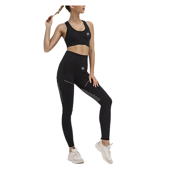 Women Fitness Activewear Yoga Wear Seamless Leggings & Bra Set
