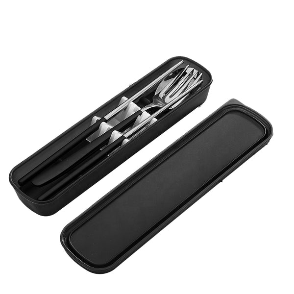 Stainless Steel Portable Travel Cutlery Set - Spoon, Fork and Chopsticks for Camping and Traveling